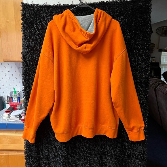 Mens XL SIMPLY FOR SPORTS RUSTIC ORANGE HEAVY ZIP UP HOODIE GREAT CONDITION - Picture 6 of 9